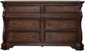 Liberty Furniture Industries Arbor Place 8 Drawer Double Dresser, 68" x 19" x 40", Brownstone Finish