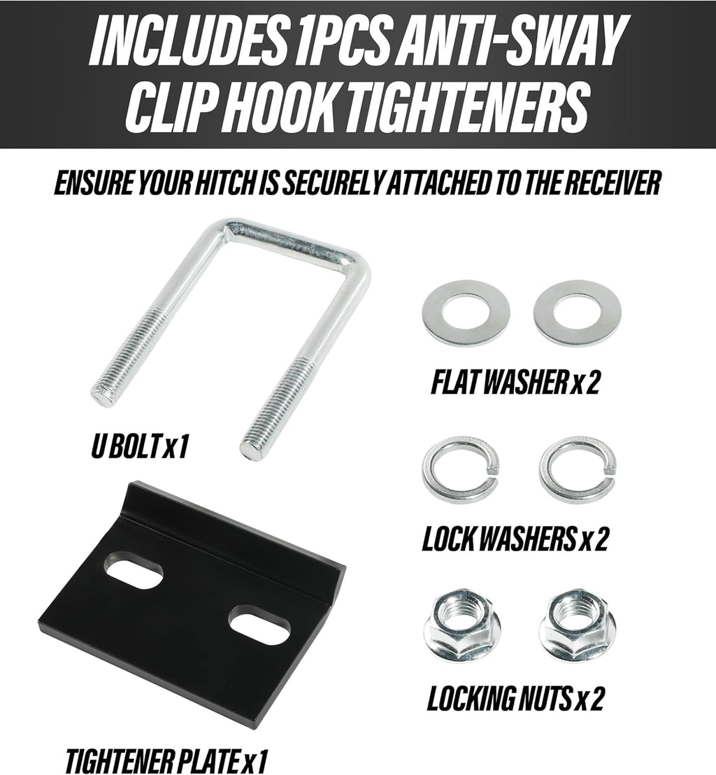 Heavy Duty Anti-Rattle Trailer Hitch Stabilizer for 1.25" and 2" Hitches C706116