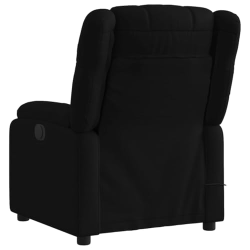 Massage Recliner Chair with 6-Point Vibration, Black Fabric B68963