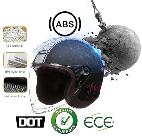 German Style Half Motorcycle Helmet with Visor I1935