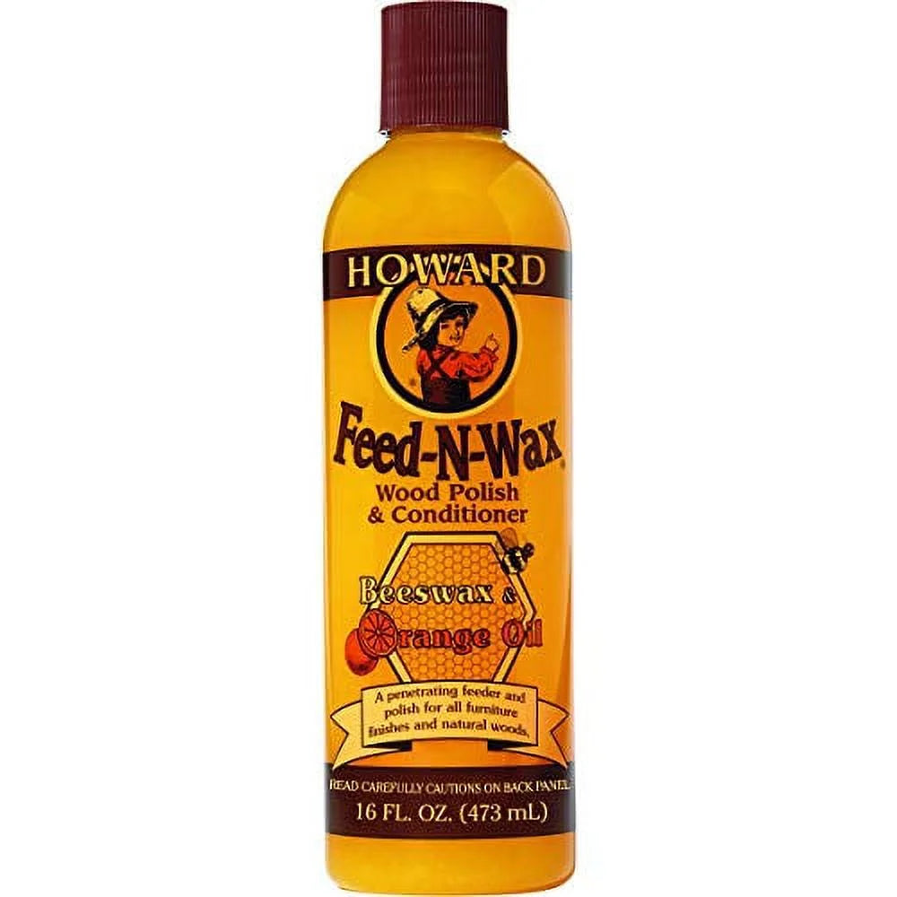 Howard Products FW0016 Wood Polish  Conditioner, 16 oz, orange, 16 Fl Oz