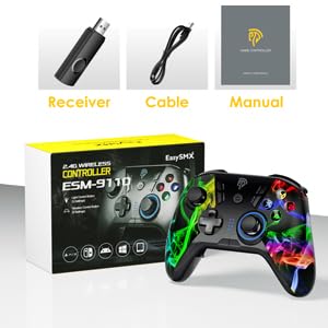 Wireless Gaming Controller with RGB Backlit and Hall Effect Sticks A3433