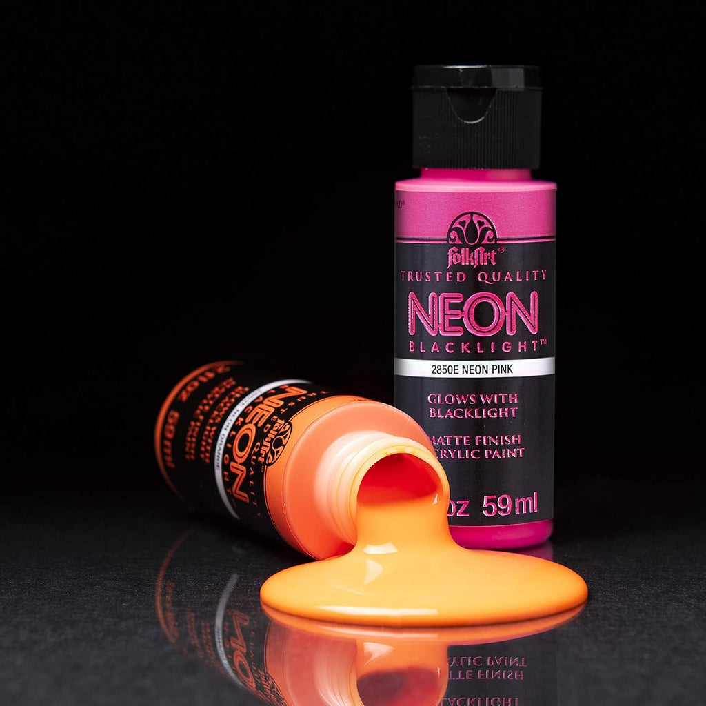 Neon Glow Acrylic Paint Set, 2 oz C763086