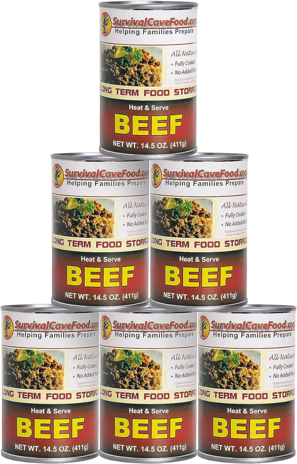 Canned Beef 12-14.5oz, Long Term Food Storage H72889