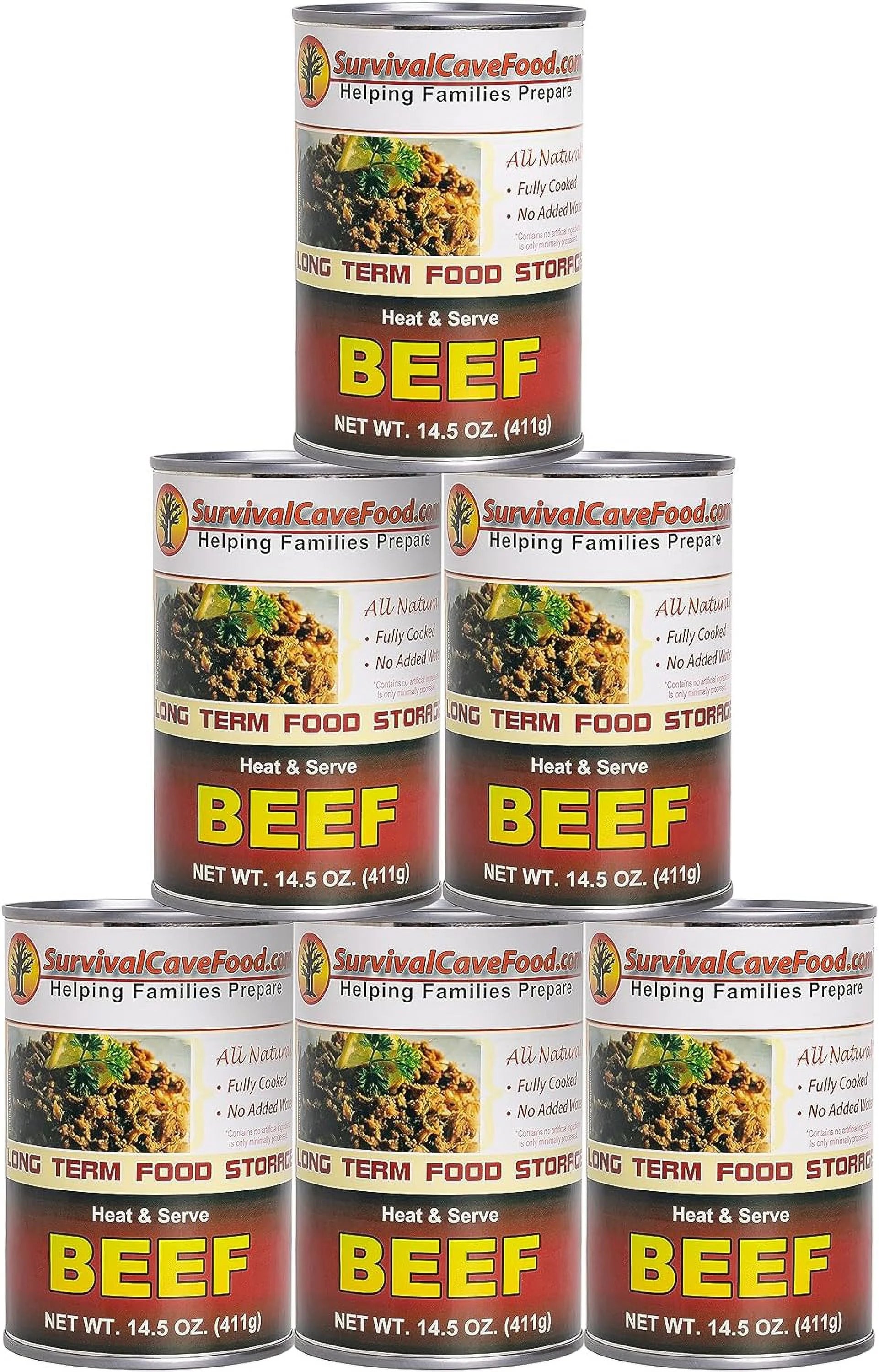 Canned Beef 12-14.5oz, Long Term Food Storage H72889