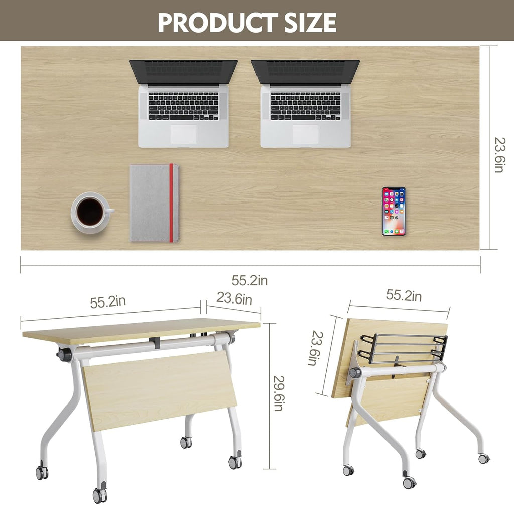 Folding Conference Table with Caster Wheels, 6-Pack G459