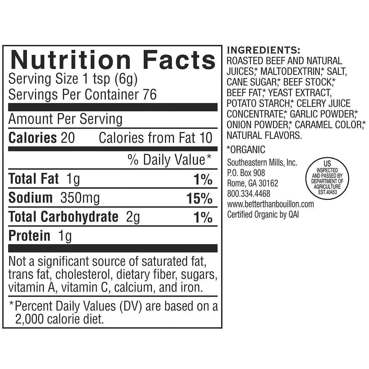 Organic Reduced Sodium Roasted Beef Base, 16 oz W3777