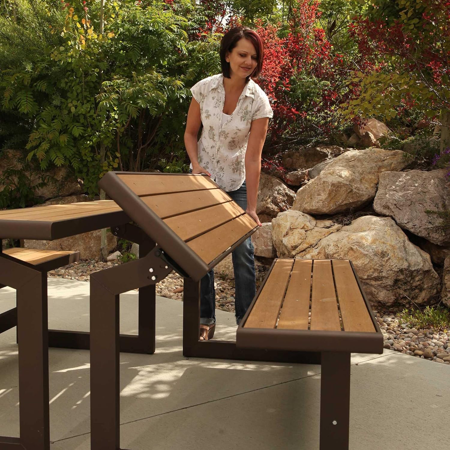 Convertible Bench Table Bundle with 2 Benches D8827