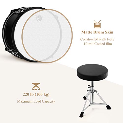 16 inch 5-Piece Junior Drum Kit with Adjustable Throne and Cymbal Y841