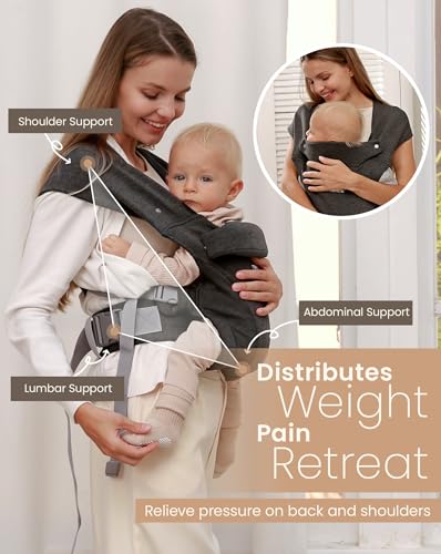Baby Carrier Newborn to Toddler with Lumbar Support for 7-25lbs R648928