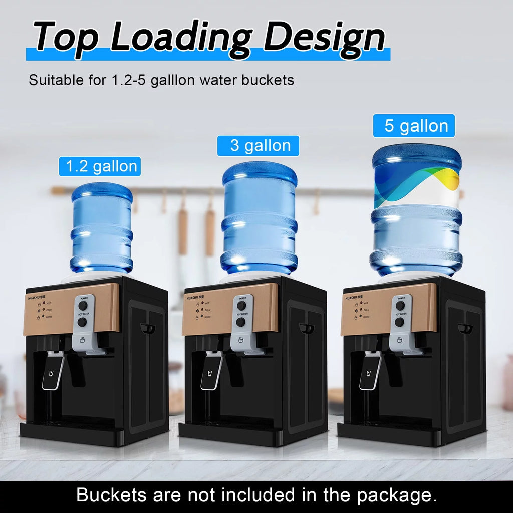 Countertop Water Cooler Dispenser, Hot and Cold, 3 Temperature Settings W19361