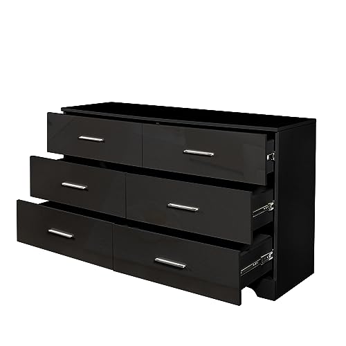 8 Drawer Dresser for Bedroom with Deep Drawers, 55 Inch Wood Chest of Drawers M337
