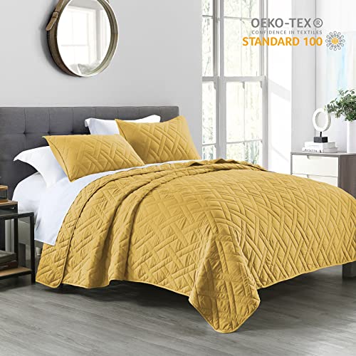 Quilt Set King Size Beige Bedspread, Modern Quilted Clouds Pattern Lightweight Microfiber W906466