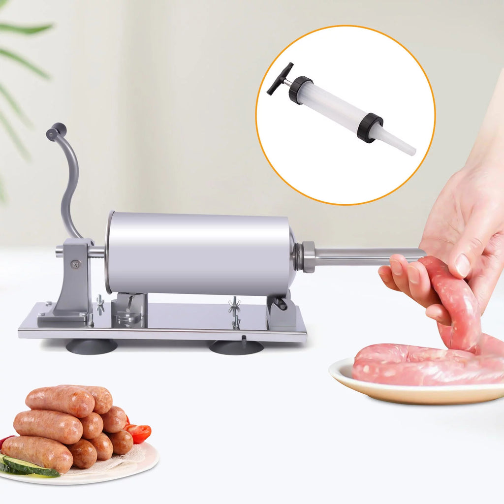 Manual Horizontal Sausage Maker Stainless Steel Meat Filling Machine F852619