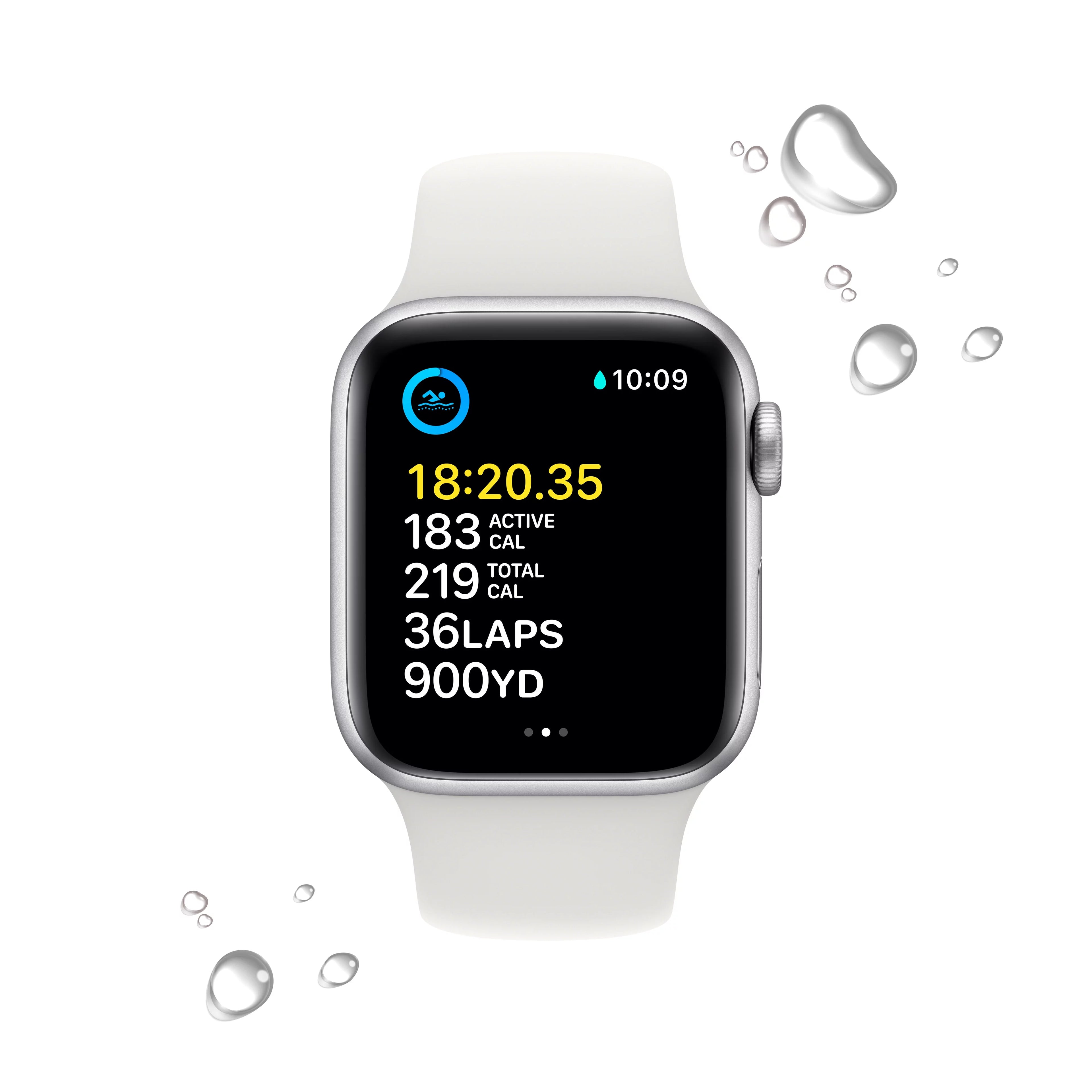Refurbished Smartwatch GPS 40mm Silver Aluminum with White Sport Band W7247