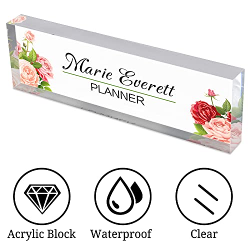 Custom Acrylic Nameplate Desk Decor for Home Office O907800