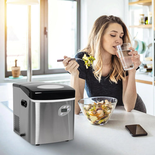 Automatic Ice Cube Maker with Self Cleaning for Home Kitchen J3296