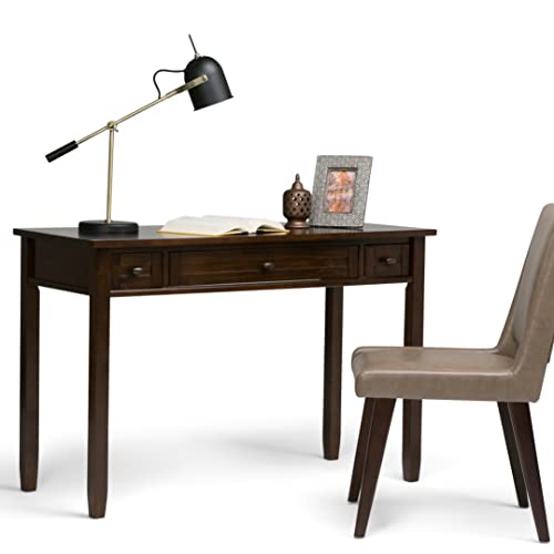Solid Wood Hickory Brown 48 Inch Desk with 2 Drawers L44892