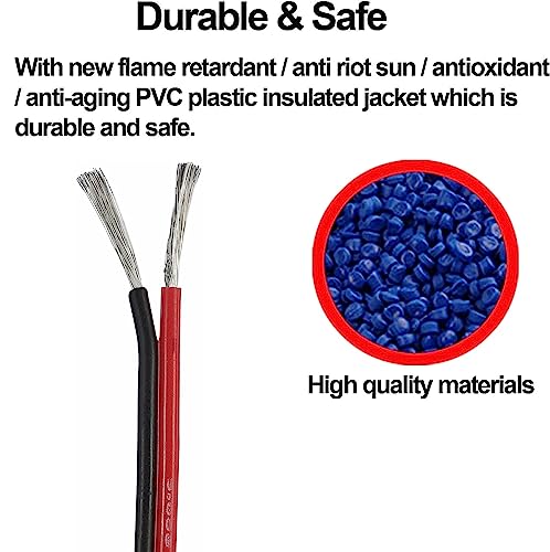 18 AWG Silicone Wire 20 ft, Black and Red, Flexible Hook Up Cable G465979