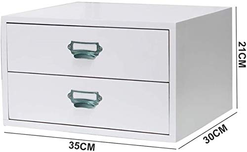 Multifunctional Wooden Desktop Organizer with Drawers for Monitor Stand I399345