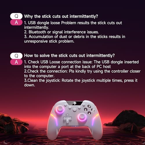 Wireless Gaming Controller with RGB Backlit and Hall Effect Sticks A3433