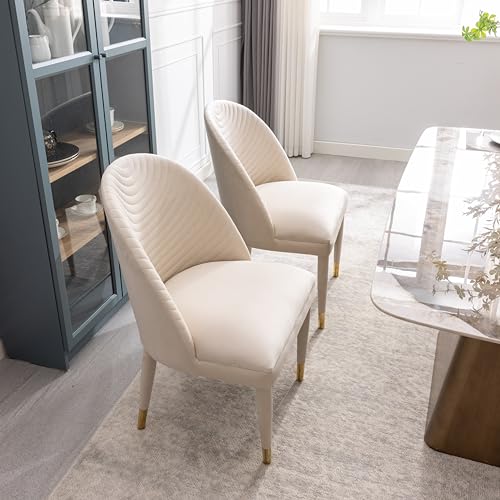 Velvet Dining Chairs Set of 2 with Wood Legs S8795