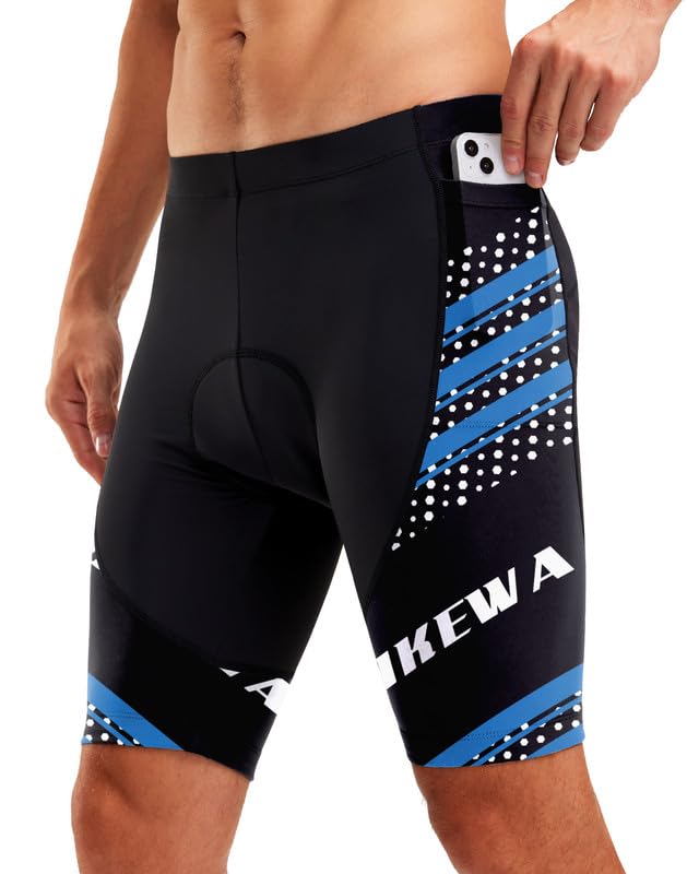 Men's Bike Shorts 4D Padded Cycling Biking Road Riding Bicycle Pants Biker Cycle Shorts for Men Zipper Pockets