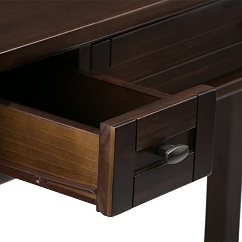 Solid Wood Hickory Brown 48 Inch Desk with 2 Drawers L44892