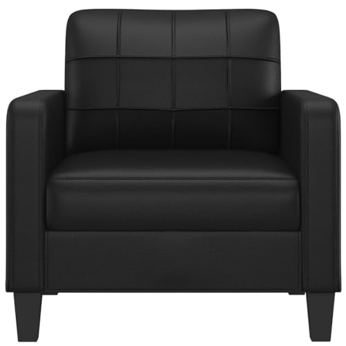 2-Seater Faux Leather Sofa for Living Room, Black S59699
