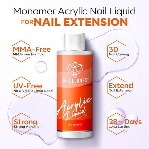 4 oz Acrylic Nail Liquid for Acrylic Powder, MMA Free Y908