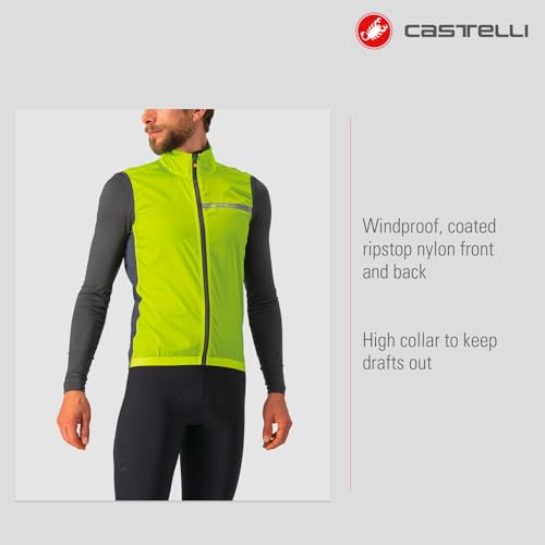 Men's Windproof Cycling Vest with Full Zip and High Collar T325