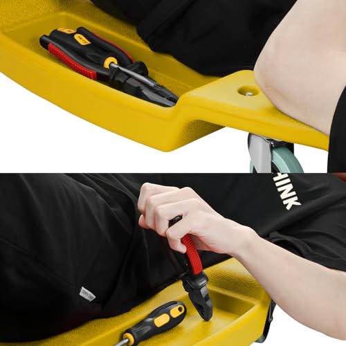 Low Profile Automotive Creeper with Padded Headrest, Red U80837