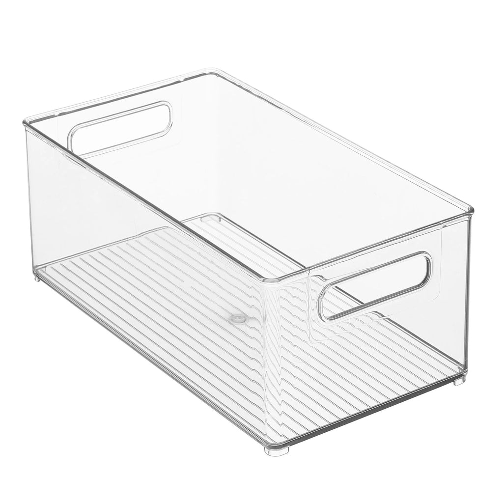Large Deep Plastic Kitchen Storage Organizer Bin with Handles H57212
