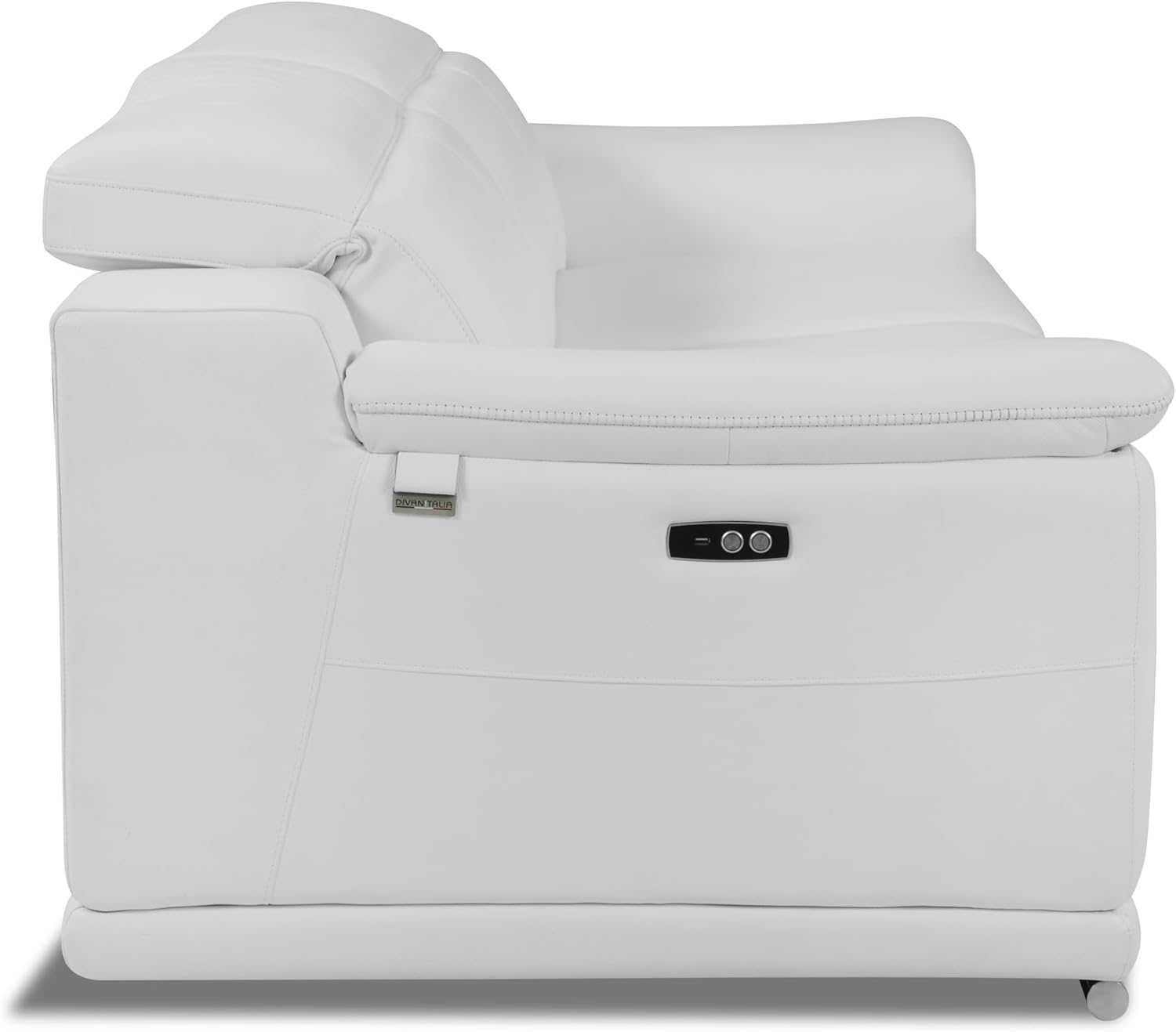 87 Inch Italian Leather Power Reclining Sofa, White A959251