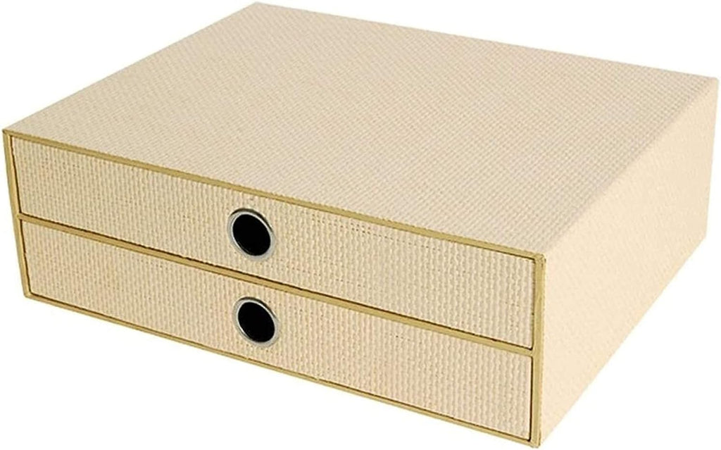 Desk Organizer,Hand Made Wooden File Cabinets Office Woven 2-Layer Bookcase Storage Box Desktop Office