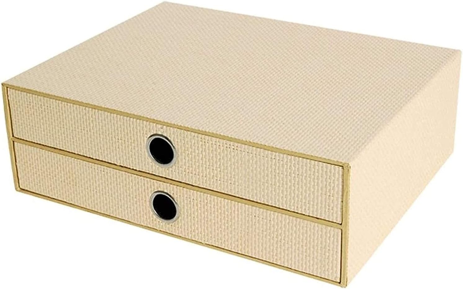Desk Organizer,Hand Made Wooden File Cabinets Office Woven 2-Layer Bookcase Storage Box Desktop Office