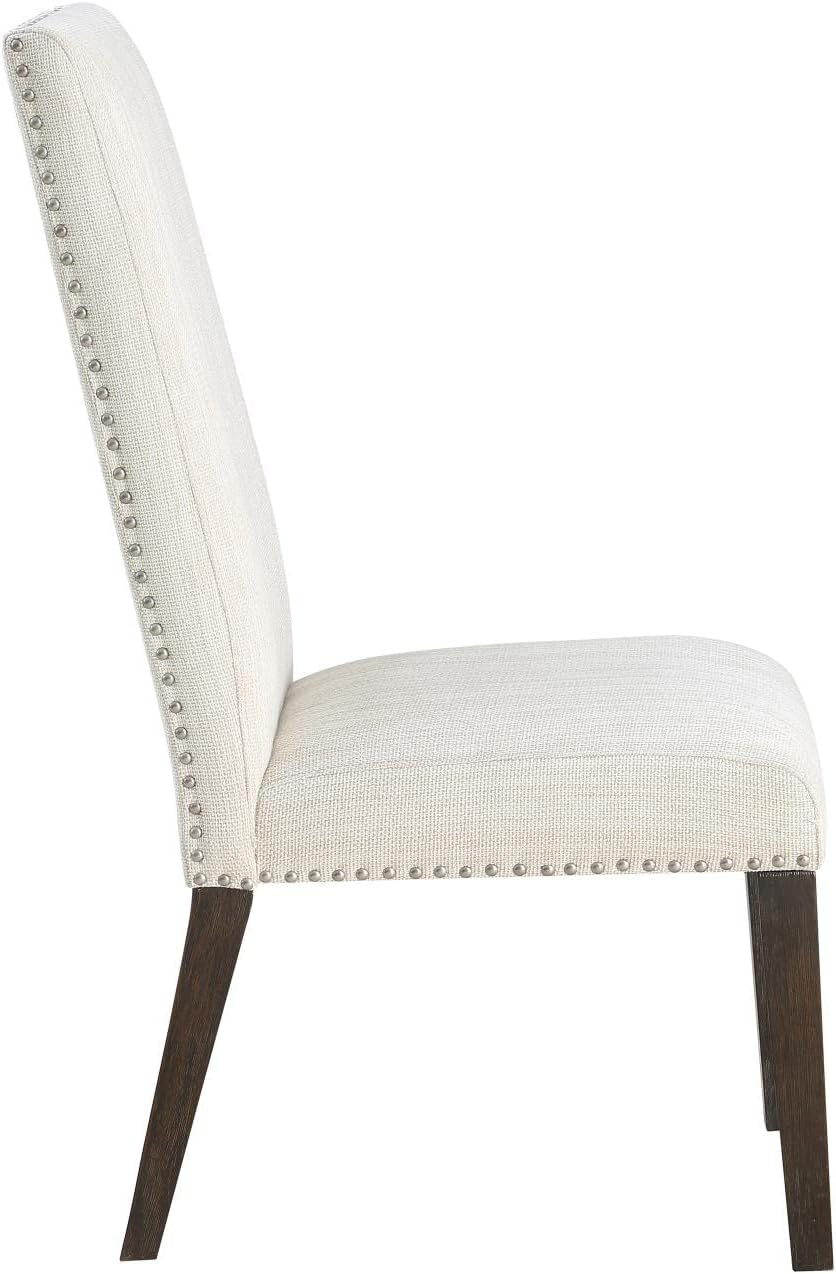 Upholstered Dining Side Chair Set of 2, Charcoal Finish B44196