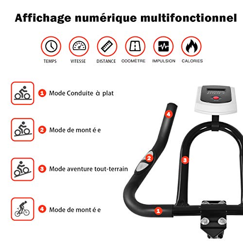 Indoor Bike Trainer with Bottle Holder and LED Display D64936