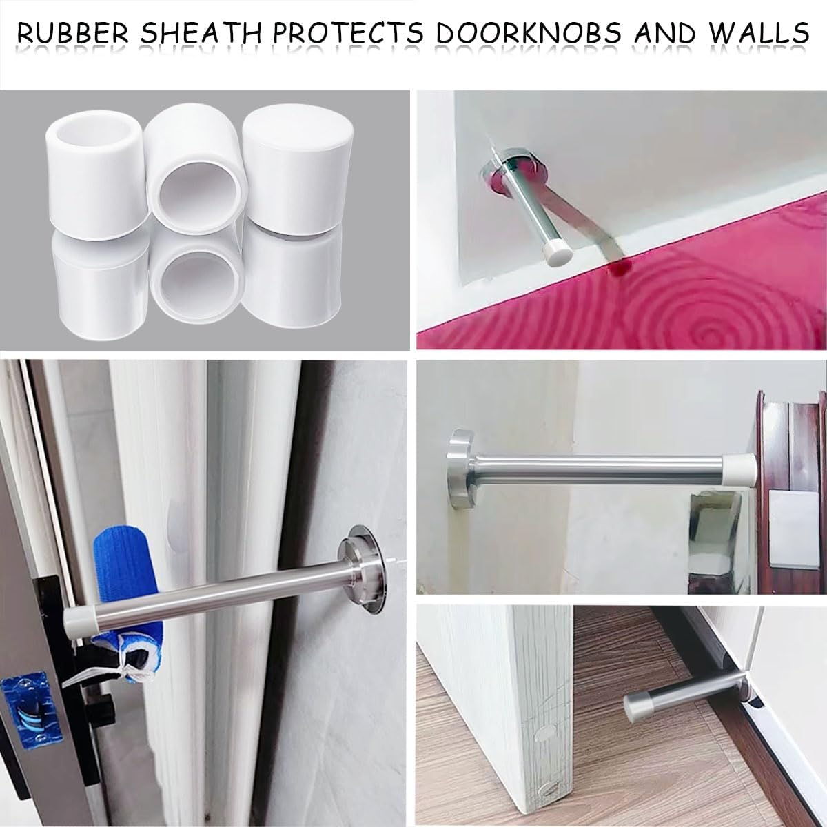 Door Stop Caps Rubber Tips for Wall Protection F401796