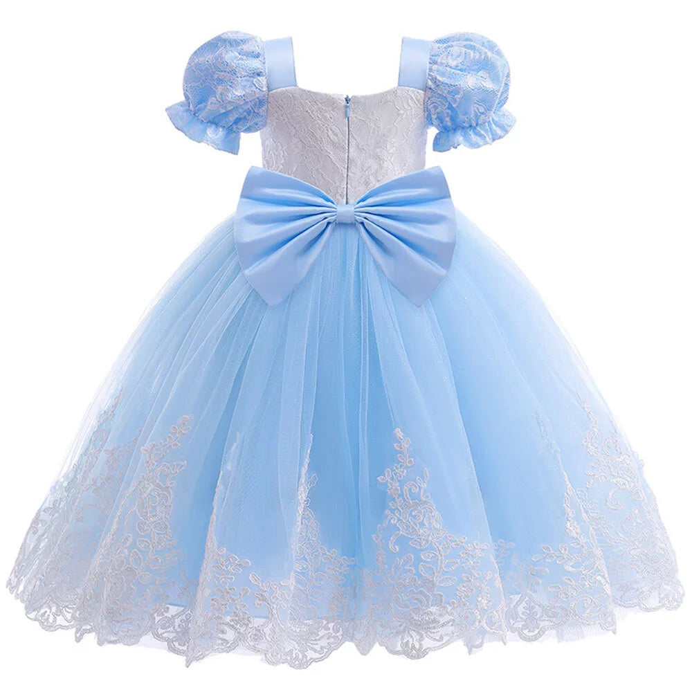 Princess Dress Puff Sleeve Halloween Birthday Party Costume Y230307