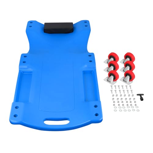 Low Profile Automotive Creeper with Padded Headrest, Red U80837