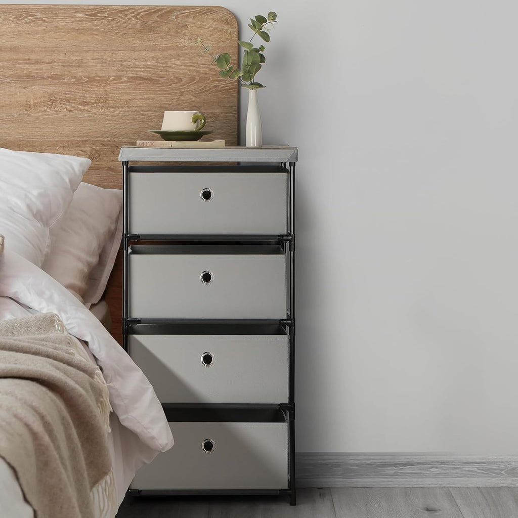 Fabric Storage Dresser with 4 Drawers for Bedroom L8107