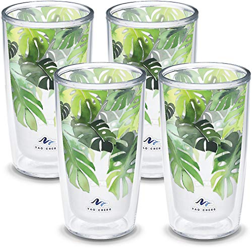 Green Crystal Double Walled Insulated Tumbler Travel Cup, 16oz C6695