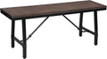 GOWE Oak and Black Rectangle Bench