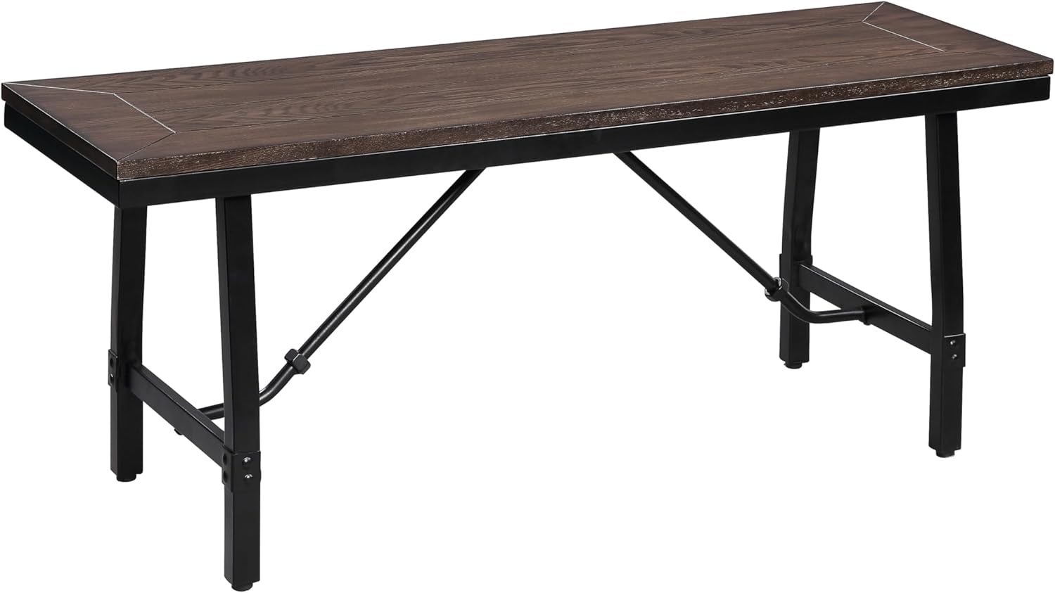 GOWE Oak and Black Rectangle Bench