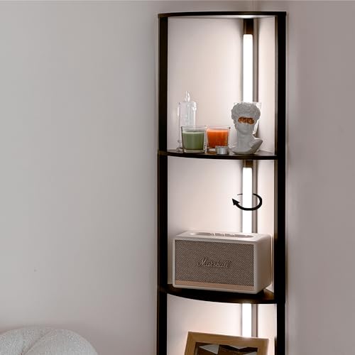 LED Display Shelf with Dimmable Lights for Living Room B36628