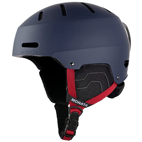 MONATA Ski Helmet Snowboard Helmet, Dial Fit, Goggle Compatible, Ear Pads, Dual Certified Ski Helmets for Men Women Youth Kids