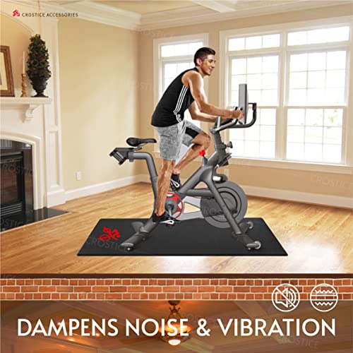 Bike Trainer Mat 6mm for Cycling, Treadmill & Row, Protect Hardwood Floor X347