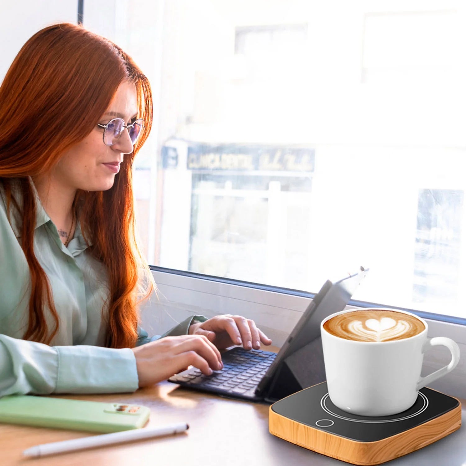 Coffee Milk Mug Warmer, 16W Electric Cup Warmer with 3 Temp Settings L63292