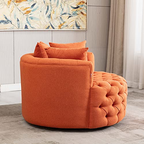 Swivel Accent Chair Chaise Lounge Indoor Leisure Barrel Sofa Club Chair P464991